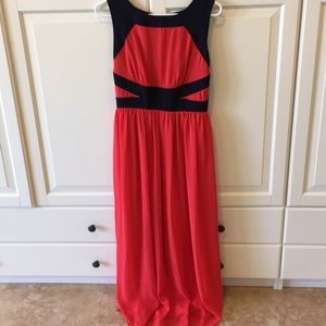 Red evening dress